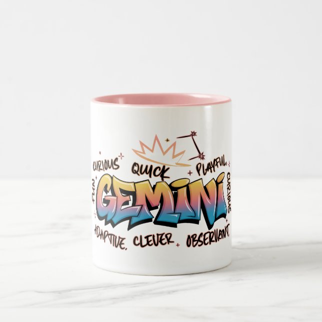 Taza Bicolor Gemini Zodiac  Graffiti  (Centro)