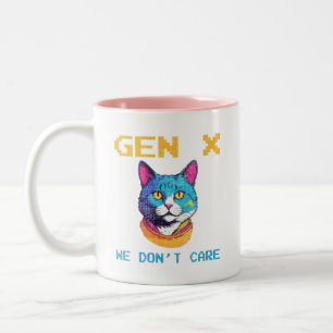 Taza Bicolor Gen X no nos importa
