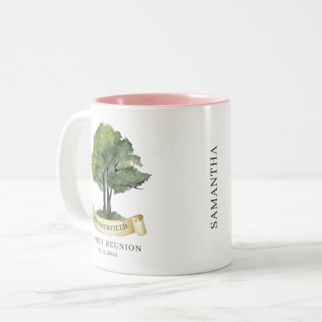 Taza Bicolor Genealogía de la unión familiar Keepsake personali (Anverso izquierdo)