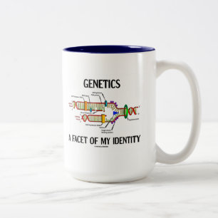 Taza Bicolor Genética una faceta de mi identidad (réplica de 