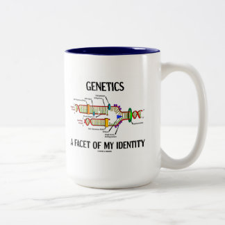 Taza Bicolor Genética una faceta de mi identidad (réplica de la