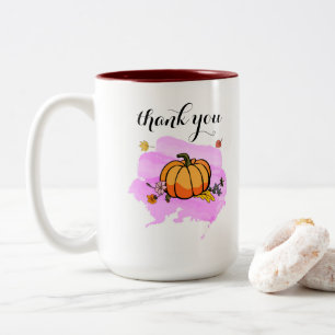 Taza Bicolor genial, adorable calabaza amarilla moderna, amante