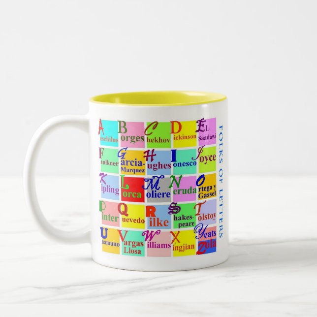 Taza Bicolor Gente de letras (Izquierda)