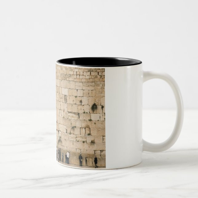 Taza Bicolor Gente rezando en el muro de lamentaciones (Derecha)