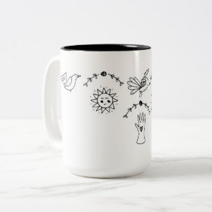 Taza Bicolor Gente simple - bloque de Sarah Fielke del mes 2018