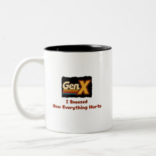 Taza Bicolor GenX - Estornudé Ahora Todo Duele