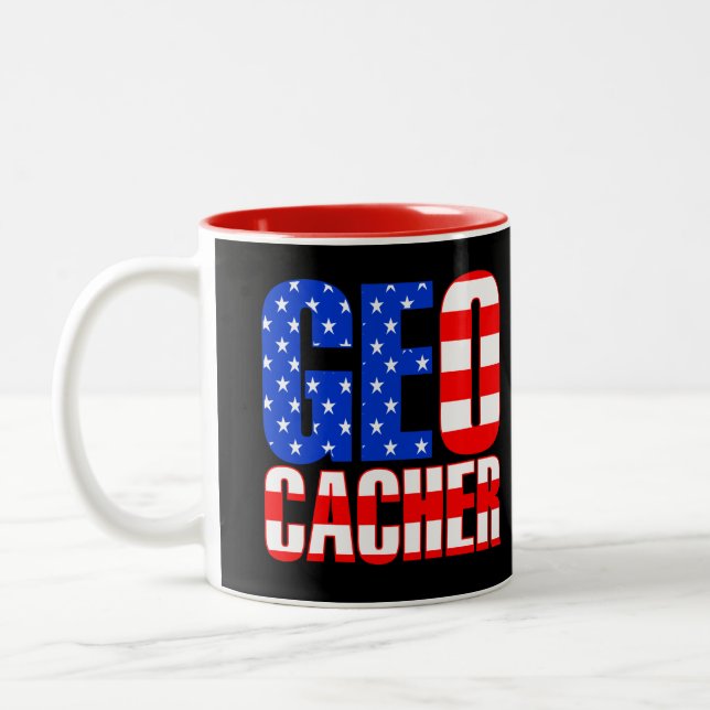 Taza Bicolor Geocacher de Estados Unidos (Izquierda)