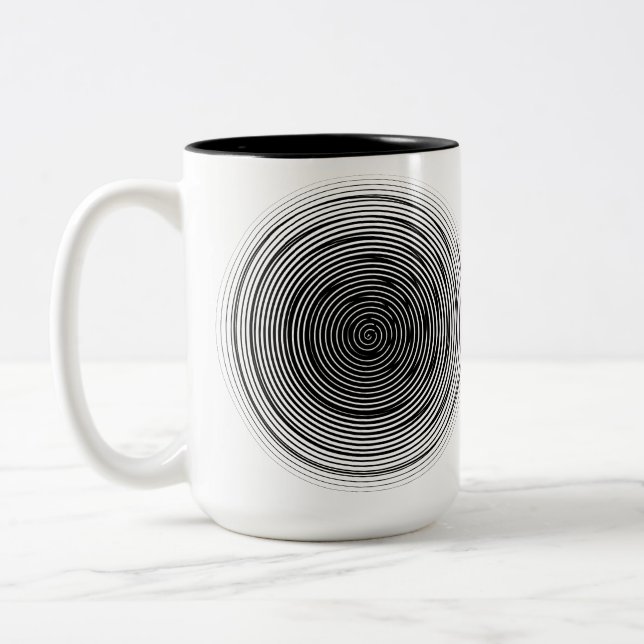 Taza Bicolor Geometría sagrada de espiral eterna (Izquierda)