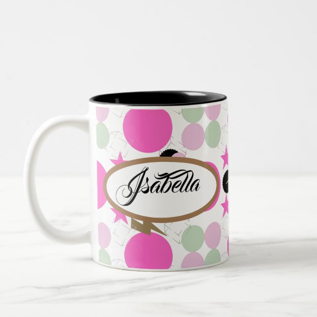 Taza Bicolor Geometric graphic power girl (Izquierda)