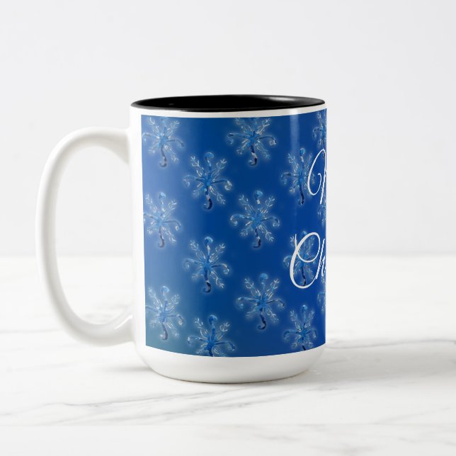 Taza Bicolor Geometric Snowflakes  (Izquierda)