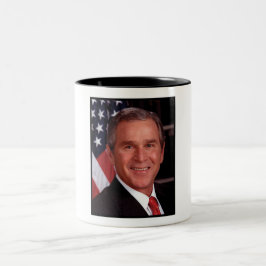 Taza Bicolor George Bush 43.ª foto del presidente estadounidens