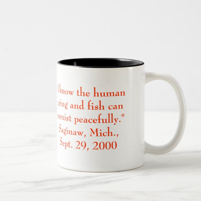 Taza Bicolor George Bush que es sí mismo (Derecha)