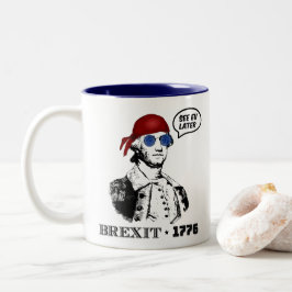 Taza Bicolor George Washington Brexit 1776 Gafas de sol con la 