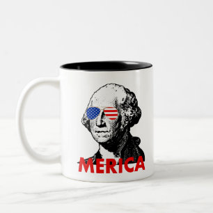 Taza Bicolor george washington merica