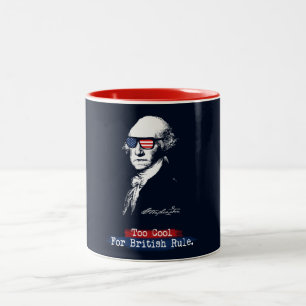 Taza Bicolor George Washington. Refresqúese también para la