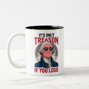 Taza Bicolor George Washington Solo es traición si pierdes