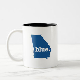 TAZA BICOLOR GEORGIA ESTADO AZUL