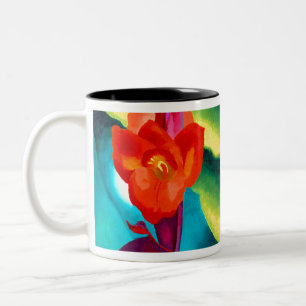 Taza Bicolor Georgia O Keeffe Rojo Caná
