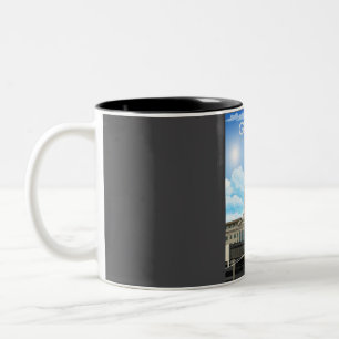 Taza Bicolor Georgia Vinatge Minimal Retro Travel