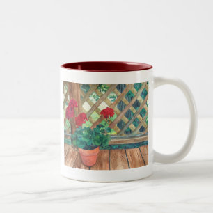 Taza Bicolor Geranio (jardinero)