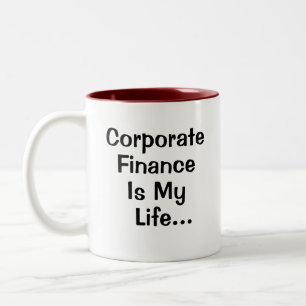 Taza Bicolor Gerente de Finanzas Corporativas Frase Divertida y