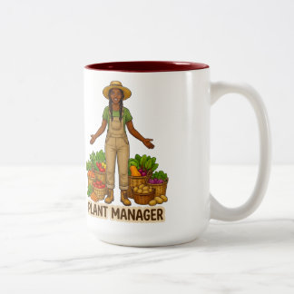 Taza Bicolor Gerente de planta mujer negra