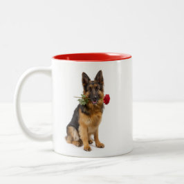 Taza Bicolor German Shepherd Love