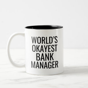 Taza Bicolor Gestor del Banco Okayest del mundo