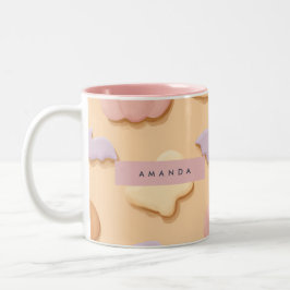 Taza Bicolor Ghost Bat de cocina de pastel de Halloween persona