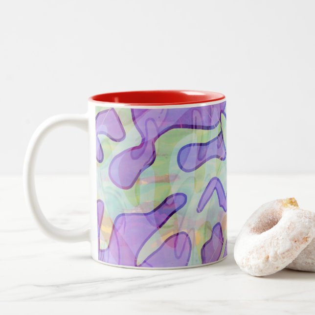 Taza Bicolor Ghost Bones (Con donut)
