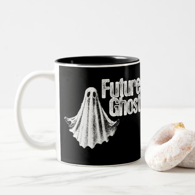 Taza Bicolor Ghost futuro (Con donut)