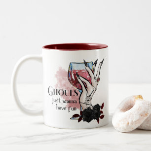 Taza Bicolor Ghouls solo quiere divertirse con Halloween