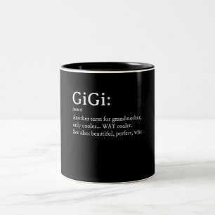 Taza Bicolor Gigi Definition T Women Gigi Gift Abuela Cumpleañ