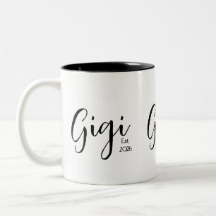 Taza Bicolor Gigi Establecida letra negra