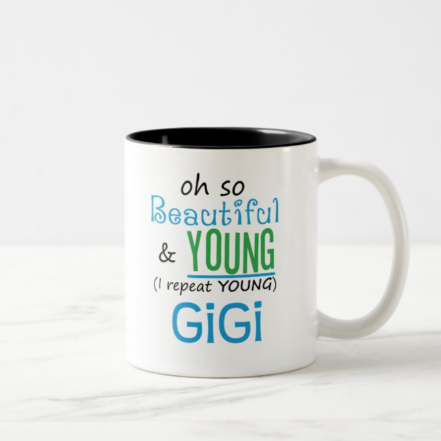 Taza Bicolor GiGi hermoso y joven (Derecha)