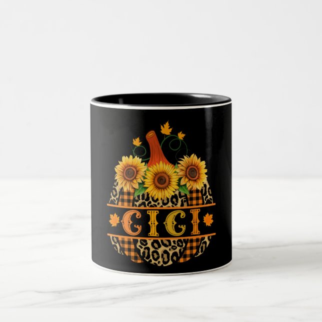 Taza Bicolor GiGi Pumpkin Leopard Print Sunflower Buffalo Tapad (Centro)