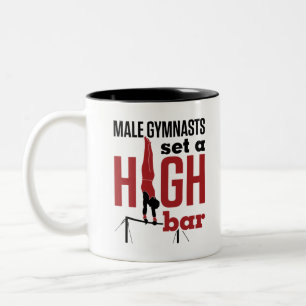 Taza Bicolor Gimnasia masculina en alto nivel