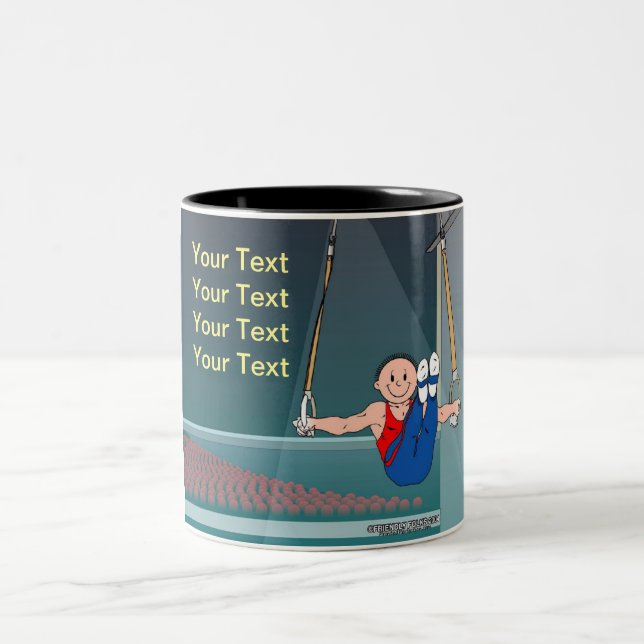 Taza Bicolor Gimnasia personalizada - Personalizado masculino (Centro)