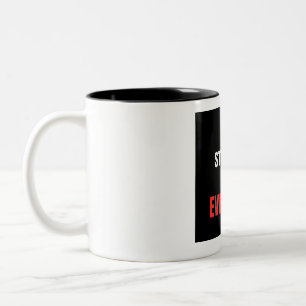Taza Bicolor Gimnasio de potencia Motivación Más Fuerte Cada Dí