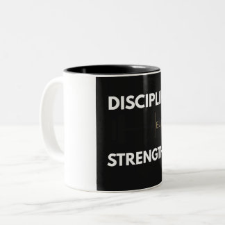 Taza Bicolor Gimnasio de Powerlifting de Motivación Disciplina 