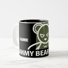 Taza Bicolor Gimnasio/Fitness de la Fábrica de Osos de Gummy