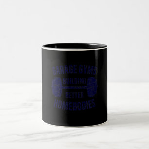 Taza Bicolor Gimnasio garaje construyendo mejores casas Gimnasi