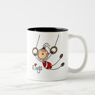 Taza Bicolor Gimnasta en Anillas