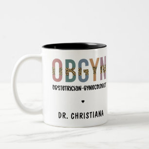 Taza Bicolor Ginecólogo Obstetricista Obstetricista Personaliza
