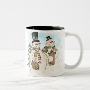 TAZA BICOLOR GINGERBREAD SNOWMAN