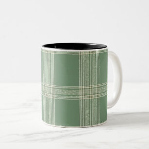 Taza Bicolor Gingham de cuadros clásico Cottagecore