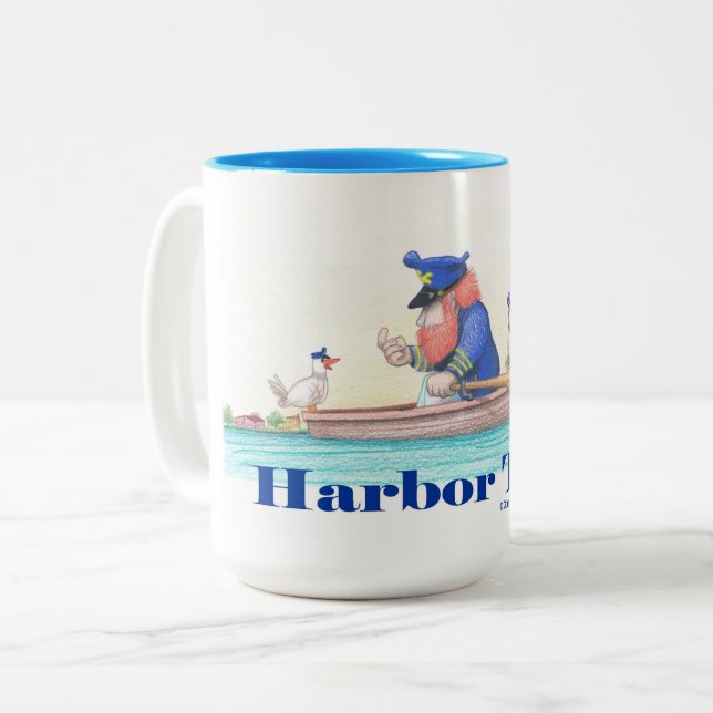 Taza Bicolor Gira por el puerto (Anverso izquierdo)