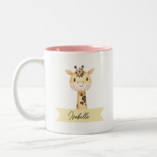 Taza Bicolor Girafa linda y personalizada