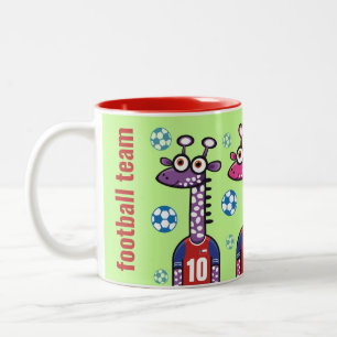 Taza Bicolor Giraffe chilean football 