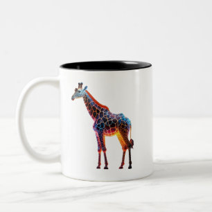 Taza Bicolor Giraffe colorida